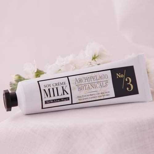 Archipelago Botanicals Soy Milk Hand Cr?me, Rich and Lightly Scented Hand Lotion for Dry Skin, Cuticles and Rough Spots, Premium Plant Extracts (3.2 oz)