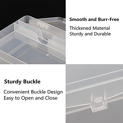 Plastic Nail Art Tools Organizer Nail Brushes Container Case Manicure Tools Holder Double Layers Large Capacity Nail Tools Storage Box (transparent)