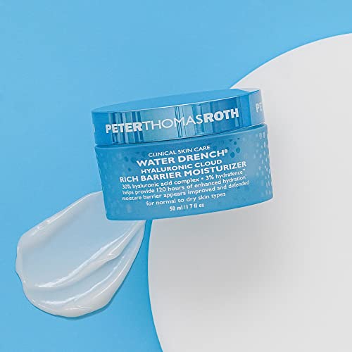 Peter Thomas Roth | Water Drench¢ç Hyaluronic Cloud Rich Barrier Moisturizer | Hyaluronic Acid Barrier Cream For Dry Skin, Fragrance-Free