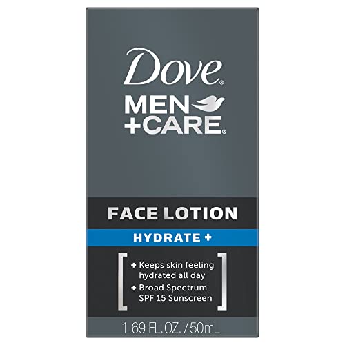 Dove Men + Care Face Lotion Hydrate with Broad Spectrum SPF 15, 1.69 Fl Oz