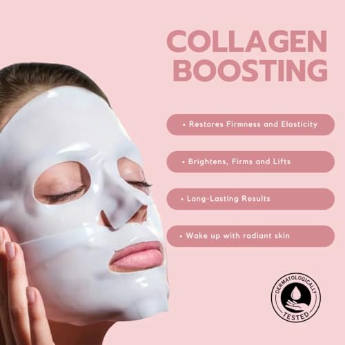 Bio-Collagen Real Deep Mask - Hydrating Overnight Hydrogel Mask, Pore Minimizing Elasticity Improvement (35g x 5)