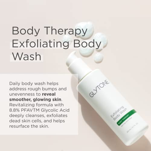 Glytone Exfoliating Body Wash - 8.8 Free Acid Value Glycolic Acid - Keratosis Pilaris - Smooth Rough & Bumpy Skin - Oil & Fragrance-Free - 6.7 fl. oz.