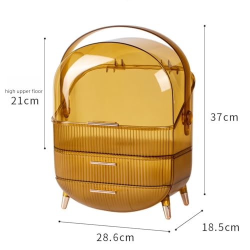 Make up Organizers and Storage, Cosmetics Skincare Organizers with Lid & Drawers, Bathroom, Gifts for Women