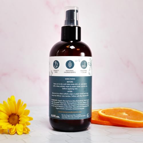 Honeycomb's Professional BeeClean Pre/Post Cleanser, Removes Oils and Make-up Before Hair Removal, Essential Pre-Treatment for Effective Waxing, Single Bottles, BeeClean 8 oz