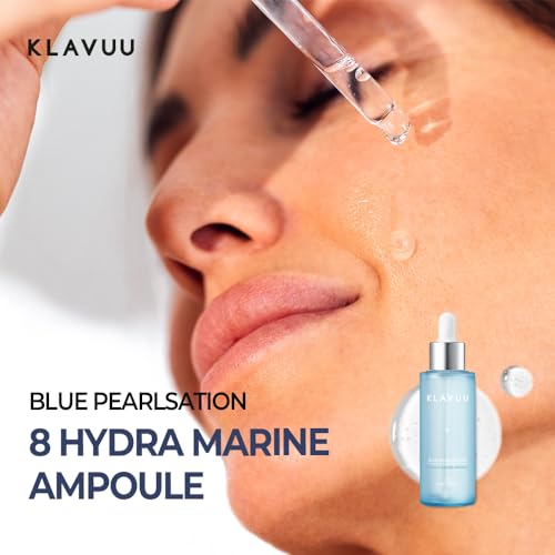 BLUE PEARLSATION 8 Hydra Marine Ampoule - Enriched with Hyaluronic Acid for Dual-Layered Skin Hydration & Panthenol Nourishment - Ideal for Sensitive Skin Types ? 1.69 floz
