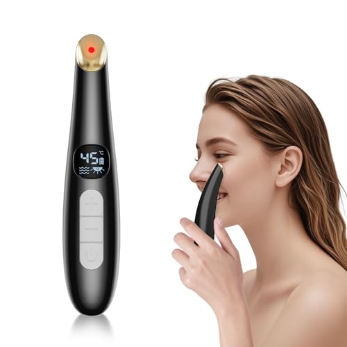 Eye Lift Wand, 3 Modes Eye Massager Wand, Eye Massager for Dry Eyes, Dark Circles and Puffiness, Eye Lifting Device for Fine Lines, Black