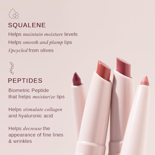 Wander Beauty Under the Mistletoe Lipsetter Duo, Dual-Ended Lipstick & Liner, Barcelona Blush & Midtown Mauve, Limited Edition, Soft Matte Finish, Hydrating, With Squalane & Peptides