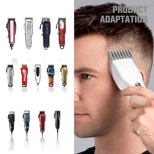 12 Pcs 1/2 Guard Compatible with Wahl Clipper Guards Set Hair Clipper Trimmer Guards #1/2-1/16" (1.5 mm) #1-1/2-3/16" (4.5 mm) Compatible with Wahl #3354-100 Fits Most Size Clippers Guide Comb(Grey)