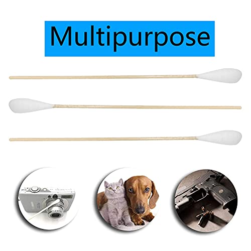 6 Inch Long Cotton Swabs (Large Size) 600pcs for Pets, Gun Cleaning or Makeup