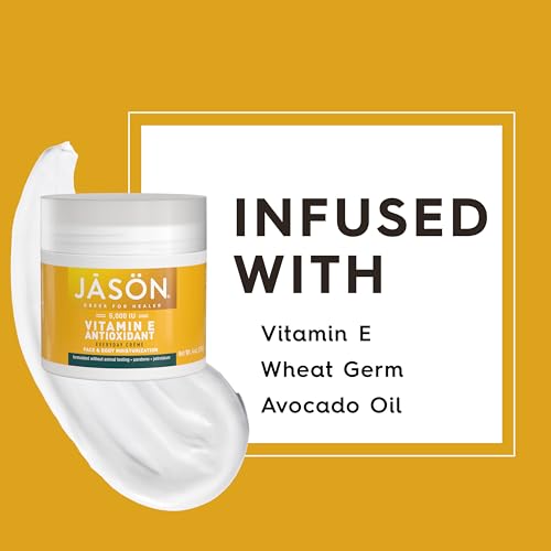 JASON Vitamin E 5,000 IU Moisturizing Cr?me, For Face and Body, 4 Fluid Ounces