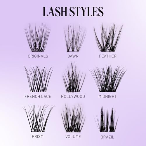 Lilac St - Volume Dramatic Faux Eyelash Clusters (12mm, 3 Pack) - Dense & Distinctive Look - DIY Lash Extension Wisps - Lightweight & Lifelike - Lasts 10 Days - Silk - Cruelty Free, Vegan - 30 Lashes