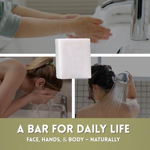Amish Farms Pure Moisturizing Fragrance Free Bars with Coconut Oil & Shea Butter for Sensitive Skin - Made in USA | Women & Mens Face - Body Bar for Shower | NatureClean | 5oz Ea (5 Bars)