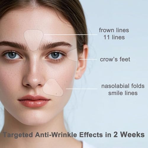 Wrinkle Patches for Face Overnight, Face Tape for Wrinkles, Facial Patch for Forehead, Eyes, Crows Feet, Smile Lines - 144 Count Adhesives Patches (Clear)