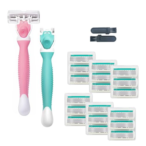 Razors for Women Sensitive Skin£¬6 blade Lady Shaving Razor for Women, Women¡¯s razors for Shaving Including 1 Travel Razors for Women with 19 Blade Refills