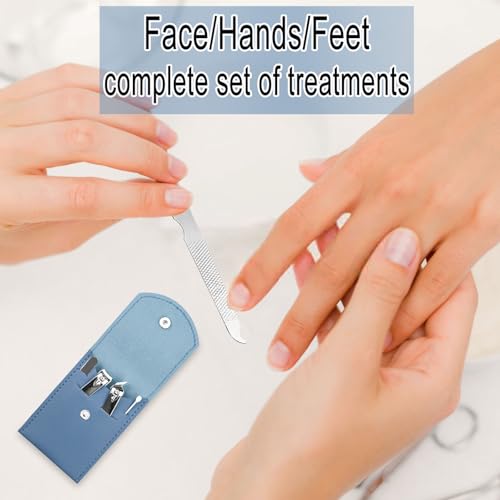 20 Sets Manicure Set Bulk, Nail Clippers Kit Stainless Steel Fingernail Clippers Set, Sturdy Nail Tip Cutter Trimmers Professional Grooming Toenail Clippers Personal Pedicure Kits Gift (Blue 4 in 1)
