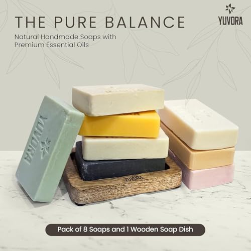 Handmade Women¡¯s Body Soaps 5 OZ Pack of 4 ? Long-Lasting Natural Bar Soap ? Luxurious Aromatherapy Scents ? Moisturizing Herbal Skincare ? Gift Set ? The Pure Balance