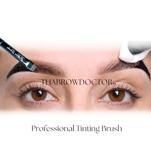 Professional Grade Makeup Brushes, Set of 2, Eyebrow Brush, Angled Brush, Flat Edge Brush, Makeup Artist Brush Set, Brow Tinting Brush, Microblading, Henna Brush, Brow Artist Brush