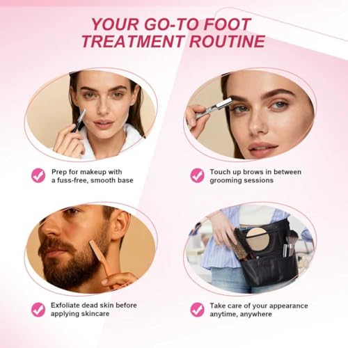 Face Razor for Women, 69Pcs Dermaplane Razor for Facial Hair Removal, Precision Eyebrow Razor with Safety Cap, Gentle Face Shaver for Dermaplaning & Exfoliation