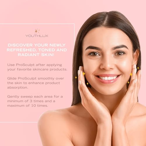 ProSculpt Heated Gua Sha Facial Massager ? Electric Guasha Tool for Face Sculpting, Relaxation & Skincare | Soothing Vibration Facial Massage Tool with Contoured Design (Rose Gold)