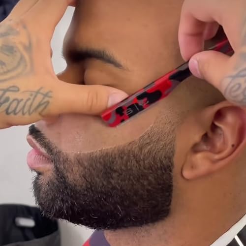 StyleCraft x Deluxe Line Professional Barber Straight Razor Camo Red (Blade not included)