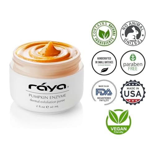 Raya Pumpkin Enzyme Facial Puree (127) | Gentle and Exfoliating Treatment for All Skin | Reduces Fine Lines and Minimizes Pore Size