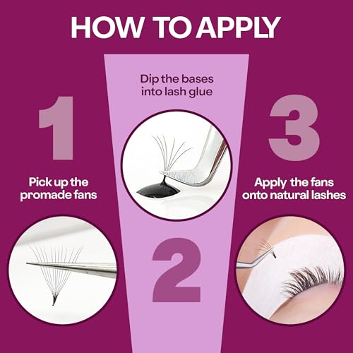 800 Promade Fans 8-15mm Mixed Lengths - 5D to 16D, C CC D Curl, 0.05-0.07mm Thickness - Premade Lash Fans Volume Lash Extensions Loose Premade Fans Eyelash Extensions (5D-0.07-D 8-15mm)