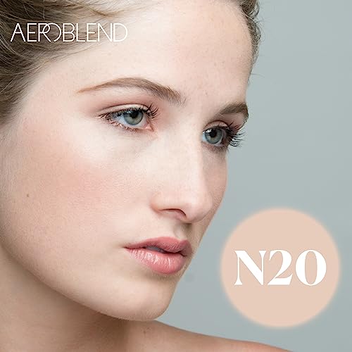 AEROBLEND Airbrush Foundation Makeup: Professional, Water-Based, Buildable, Long-wearing, For all skin types, 1 oz (N20)
