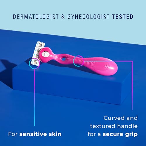 Schick Hydro Silk Ultimate Pubic Skin Protection, Bikini Razor | Razors for Women Sensitive Skin, Pubic Hair Razor for Women, Includes 1 Handle with 3 Refills