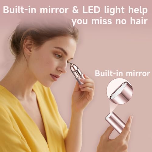 Facial Hair Remover for Women(Gen 3 Pro), Eyebrow Facial Trimmer, Luxury 2 in1 Hair Removal Device for Face, Lip, Nose, with Replacement Heads