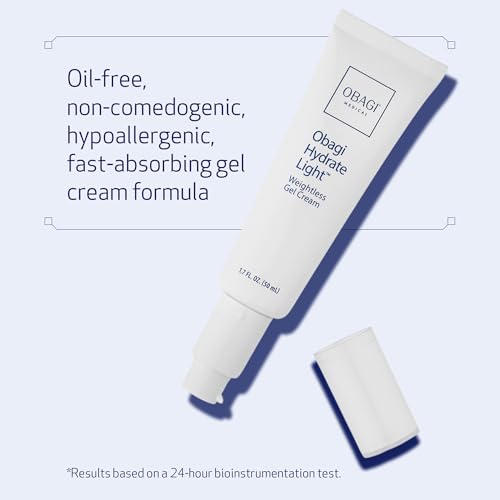 Obagi Hydrate Light Oil-Free Moisturizer ? Fast-Absorbing, Lightweight Gel for Acne-Prone Skin ? Non-Comedogenic, Hypoallergenic with Soothing Niacinamide, Glycerin & Ceramides for 24-Hour Hydration