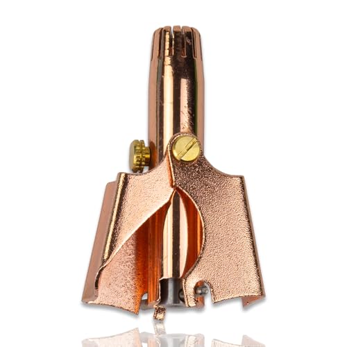 Manual Nose & Ear Hair Trimmer (No Batteries Required) - Perfect Manual Stainless Steel Nose Hair Remover for Men & Women KT-007-D