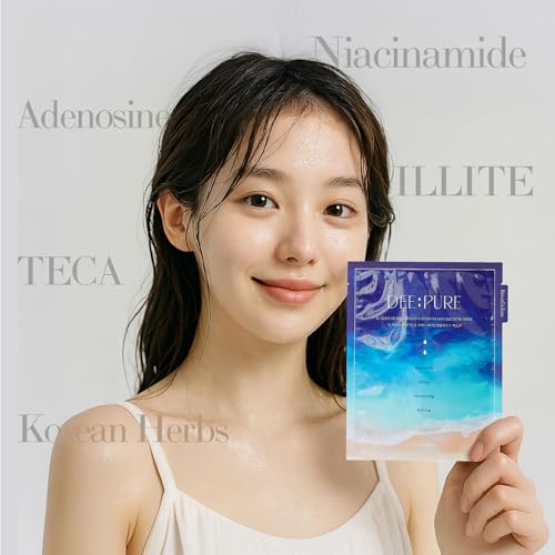 IL DEEPURE Rebirth Biocellulose Face Mask, Vegan, Moisturizing and Firming, Improves Skin Texture with Patented Coconut Sheet. Korean Skin Care (Set of 5 Sheet Masks)