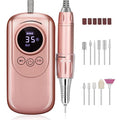 Rechargeable 35000 RPM Nail Drill, Portable Cordless Professional Electric Nail File Kit with 11 Nail Drill Bits for Acrylic, Gel Nails, Manicure Pedicure, Polishing Shape
