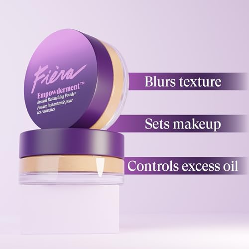 Fi?ra Empowderment¢â Finishing Powder, Talc-Free Blurring & Soft-Matte Setting Powder for Mature Skin, Pore & Fine-Line Smoothing, Lightweight Instant Retouching Formula, Light Shade, 0.2 OZ
