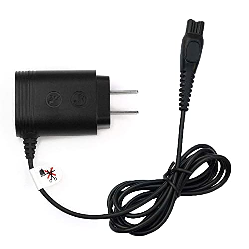 Electric Shaver Power Cord Compatible with Philips Norelco HQ8505 7000 5000 3000 Series Electric Shaver Aquatec Arcitec Multigroom Beard Trimmer & More 15V AC Portable Power Supply Cord