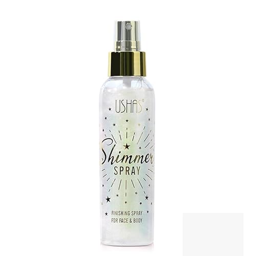 USHAS Body Glitter Spray 3.72 fl.oz - Temporary Body Shimmer Spray for Face, Hair, Clothing, Long Lasting Quick-Drying Shiny for Music Festival Rave (02)