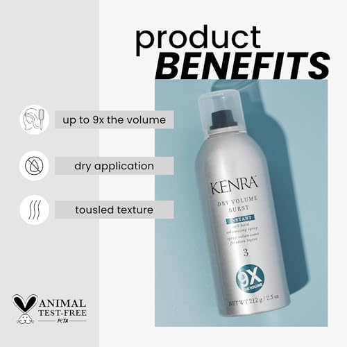 Dry Volume Burst 3 | Instant Volume Hairspray | Soft Hold Volumizing Spray | Dry Application | All Hair Types