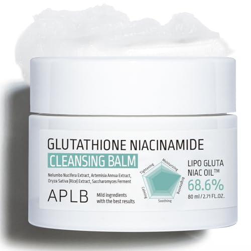 APLB Glutathione Niacinamide Cleansing Balm | LIPO GLUTA NIAC OIL¢â 68.6% 2.71 FL.OZ/Korean Skincare, Makeup remover for sensitive skin, Moisturize, Pore care