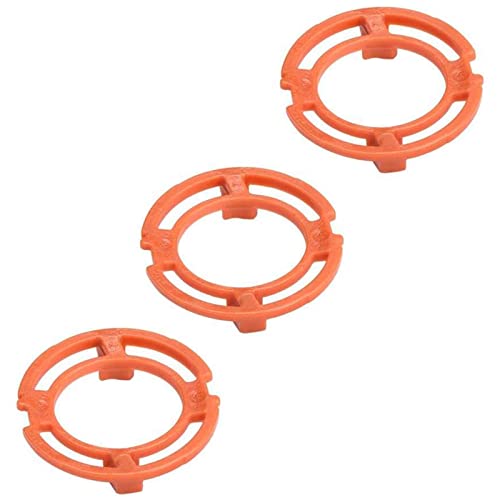 3PCS Shaver Head Blade Holder Plate Fits for Series 7000 9000 RQ12, 3PCS Razor Retaining Lock-Ring Orange Blade Retaining Rings for SH70 SH90 S7370 S9311 S7000 S9000