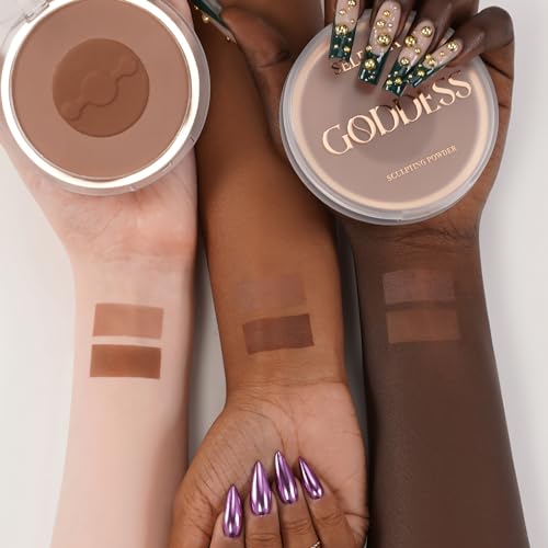 Goddess Contour Powder ? Matte Sculpting Contour Makeup ? Easy-to-Blend, Suitable for Various Skin Tones, 0.53 oz