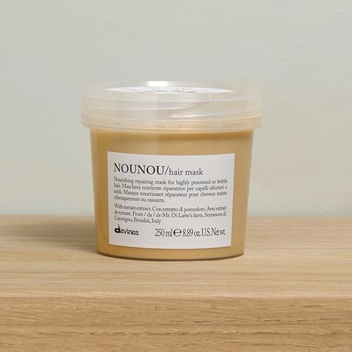 Davines NOUNOU Hair Mask, Nourishing And Repairing Treatment For Bleached, Permed Or Relaxed Hair, Add Shine Weightlessly