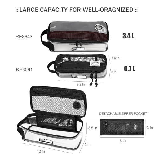 Rough Enough Clear Toiletry Bag Travel Toiletries bags Bundle