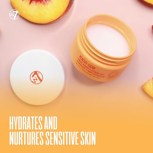 W7 Peachy Clean Makeup Melt Set ? Cleansing Balm & Remover Pad for a Peach-Perfect Skincare Routine ? The Ultimate Makeup Melting Dream Team! - Gentle, Hydrating & Effortless
