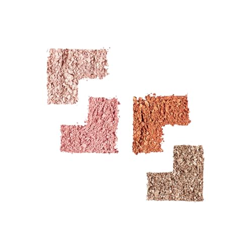 OFIR Quadratic Eyeshadow Palette | Intensely Pigmented and Non-Creasing | Matte & Shimmer Shades | Eye Shadow Palette Makeup with Mirror, Compact for Travel, 4.4g | Orange Caves ? Warm Rustic Tones