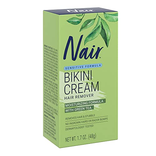 Nair Bikini Cream with Green Tea Sensitive Formula, 1.7 Ounce