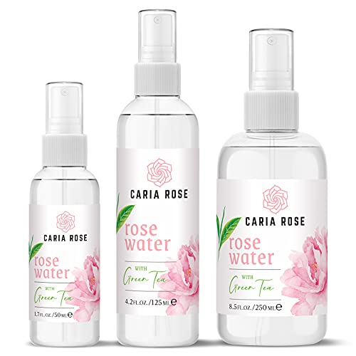 Rosewater Hydrating Spray with Green Tea | Rose Water Facial Toner with Green Tea (4.2 oz)