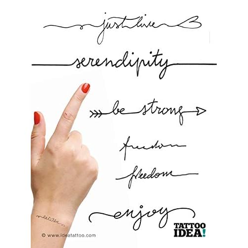 Tattoo Fonts - Lettering Scripts Tattoo Flash Design Book 64-Pages