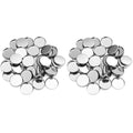 Pangda 100 Pack Empty Eyeshadow Pans 26 mm Magnets Cosmetic Palettes Round Metal Makeup Pan for Eyeshadow Blush Lipstick Organizer