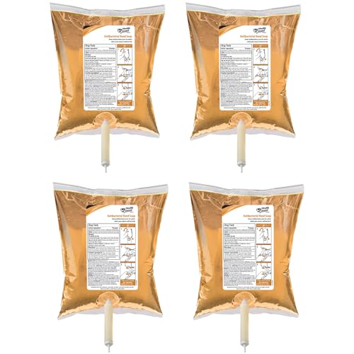 Health Guard 5065 Antibacterial Hand Soap Refill Pouch, 800 mL, Amber Citrus Spice, Bulk Foaming Soap for Commercial and Home Dispensers - Pack of 4