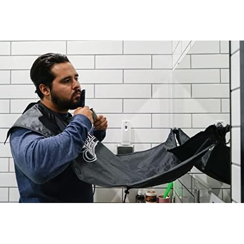 Suavecito Beard Grooming Beard Cape Black Reusable Easy Clean Up & Storage